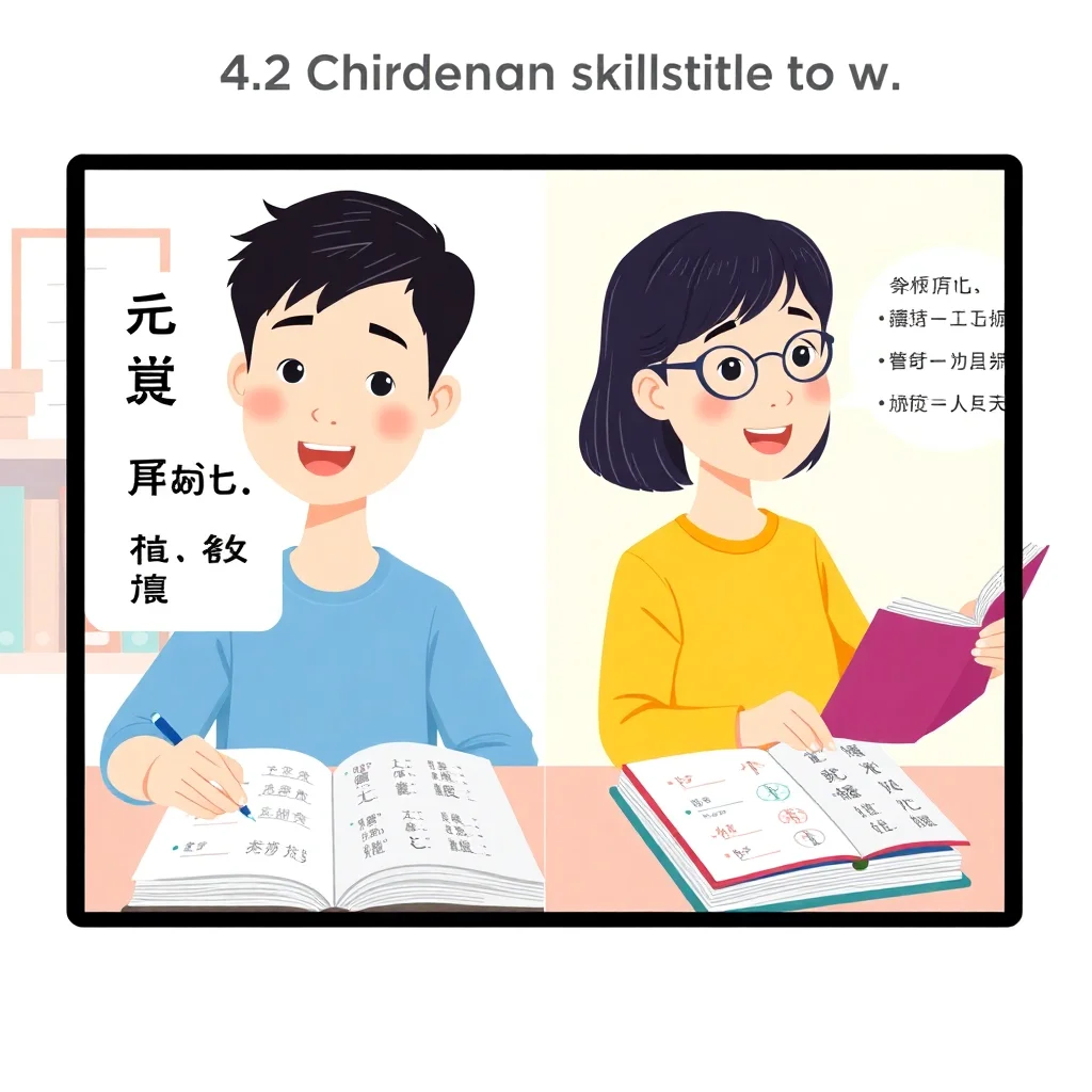 A2 Chinese language skills practice showing writing and speaking exercises